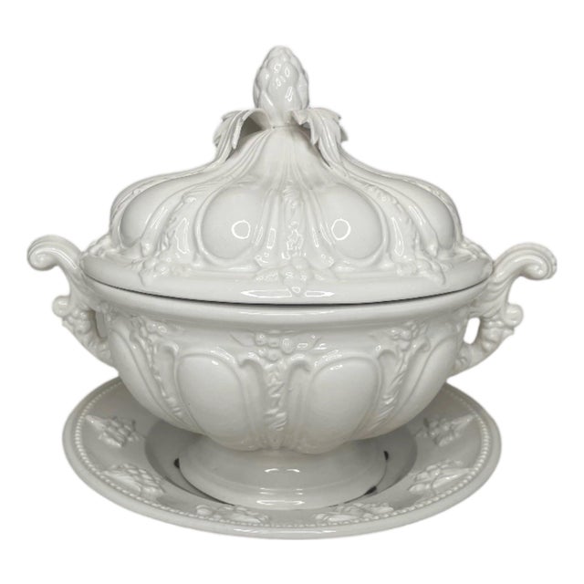 Mottahedeah Sauce Tureen with Artichoke For Sale