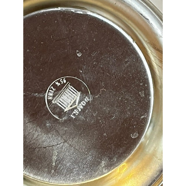 Blue Late 20th Century Mid Century Modern German Deckel Rein-Zinn Pewter Lid Lion Crest Crystal Stein Lid For Sale - Image 8 of 12