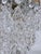 Vintage Filigree Floral Brass Rim With French Pendalogue Crystal Chandelier For Sale - Image 4 of 8