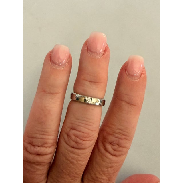 Van Cleef & Arpels Platinum Diamond Band, Size 5.5 For Sale In Denver - Image 6 of 12