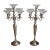 Vintage 1970s Silver Plate Candelabra With Removable Crystal Cups — 40” High For Sale