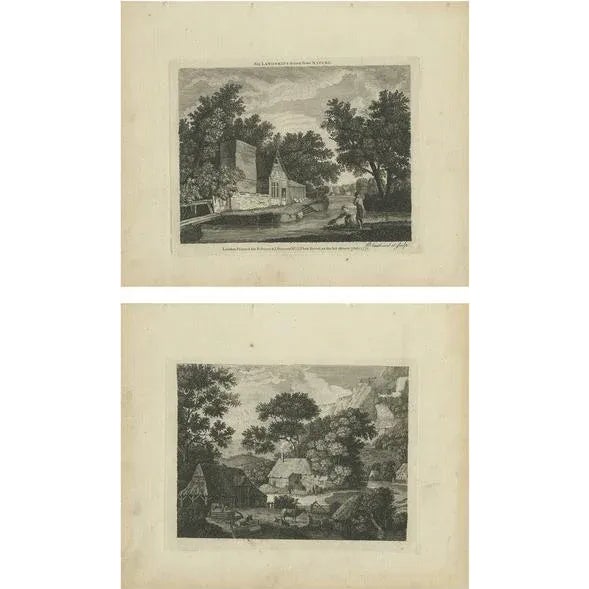Sayer, Illustrations of Landscapes and Village Scenes, 1775, Prints, Set of 2 For Sale - Image 11 of 11
