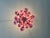 1980s Italian Style Pink Floral Crystal Flush Mount Chandelier, 3-Light For Sale - Image 13 of 17