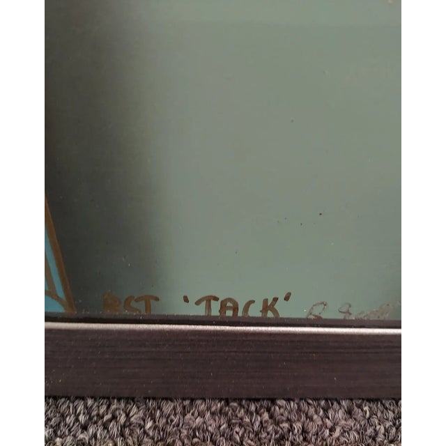 1980s 1989 "Jack" R. Scott Thune Oil Painting on Metal, Framed For Sale - Image 5 of 10