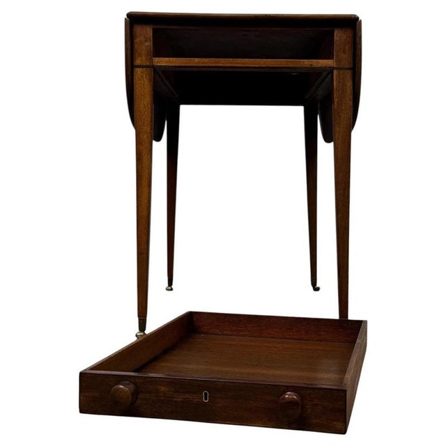 2000 - 2009 Antique Georgian Style Mahogany Pembroke Table, 1800s For Sale - Image 5 of 14