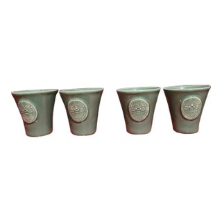 Set of 4, American Bee Company Ceramic Pots - Small For Sale