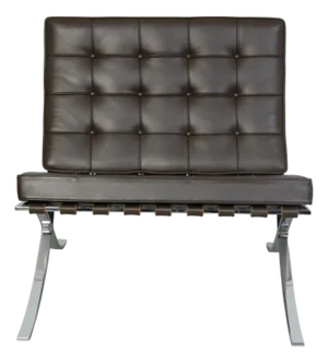 Barcelona Chair in Brown Leather by Ludwig Mies van der Rohe