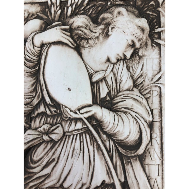 Neoclassical Vintage Neoclassical Sculptural Relief Italian Plaster Plaque For Sale - Image 3 of 6
