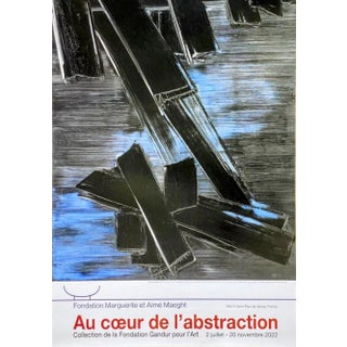 At The Core Of Abstraction Poster by Pierre Soulages, 1950s For Sale