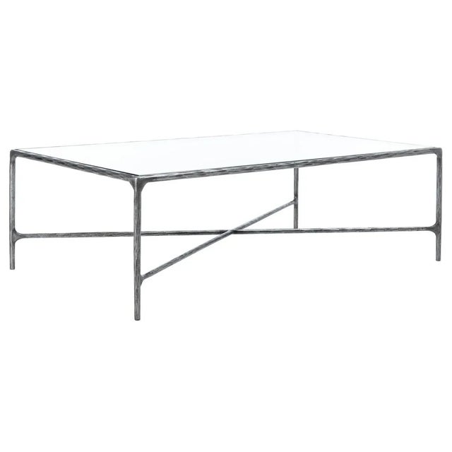 Jessa Rectangle Metal Coffee Table Silver Chairish