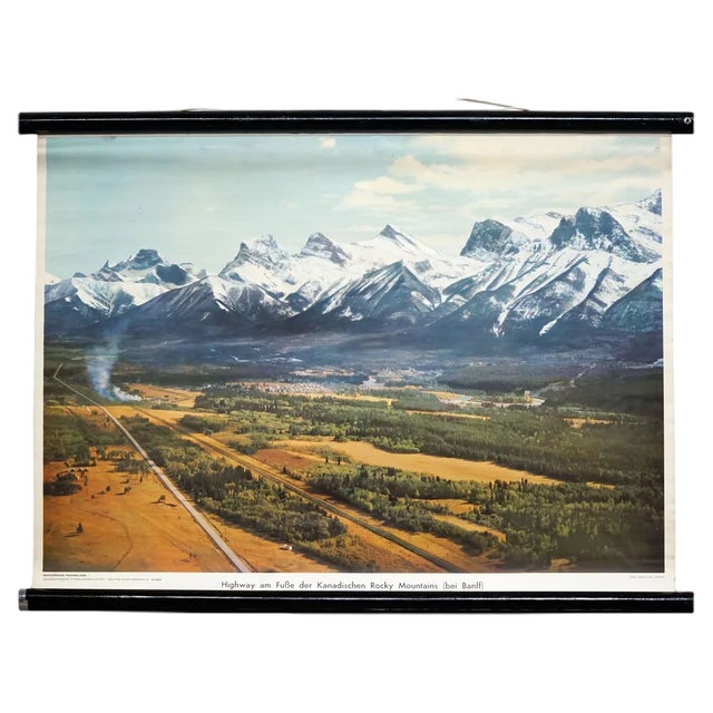 Vintage Landscape Wall Chart, 1970 For Sale