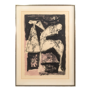 Marino Marini L’Attesa (The Wait) 1965 Color Lithograph on Paper 35/60 Abstract