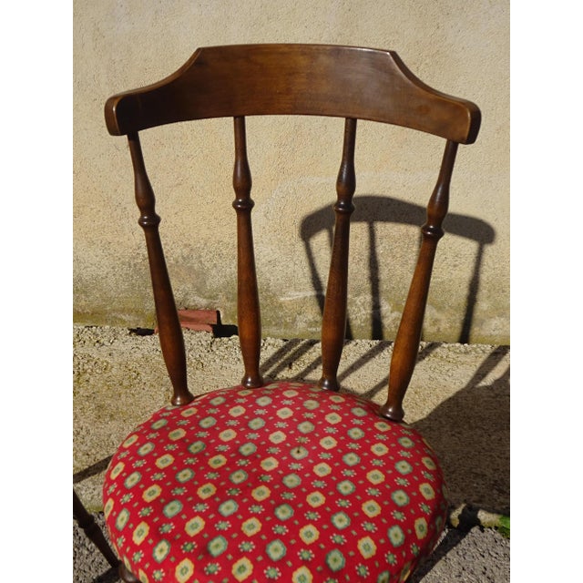 Wood and Fabric Chairs, Set of 2 For Sale - Image 6 of 18