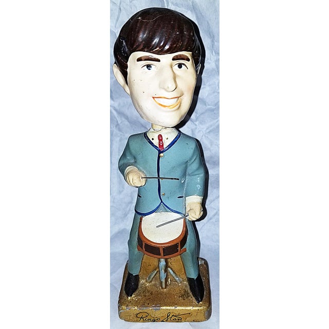 Vintage Beatles Bobble Head Figurines and Bag, Set of 4 For Sale In West Palm - Image 6 of 12