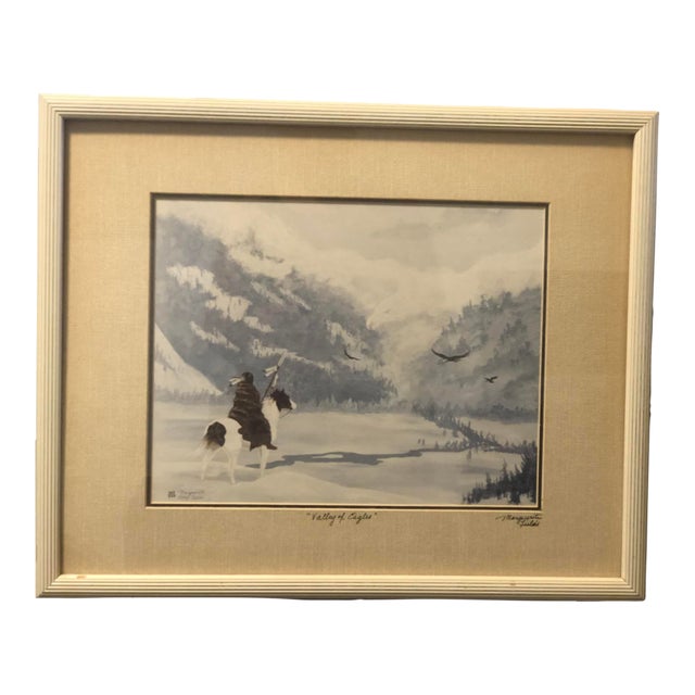 Marguerite Fields "Valley of Eagles" Signed & Numbered Lithograph 403/500 (1987) For Sale