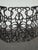 Vintage Spanish Style Cast Iron Three Panel Ornate Black Fireplace Screen For Sale - Image 10 of 18