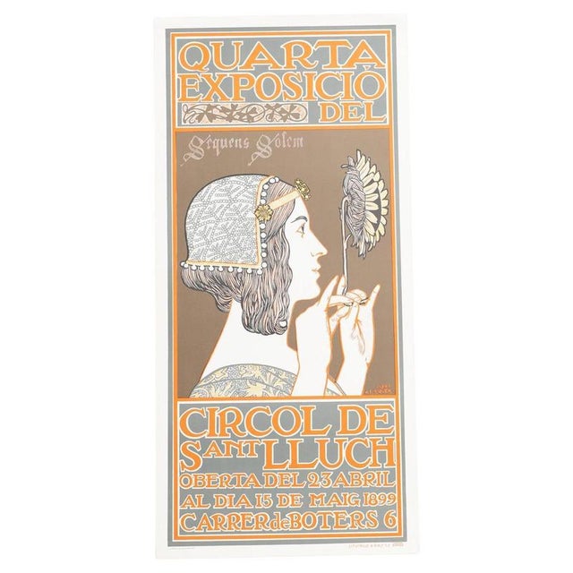 Fourth Exhibition of the Círcol De Sant Lluch Poster, 1969 For Sale - Image 11 of 11