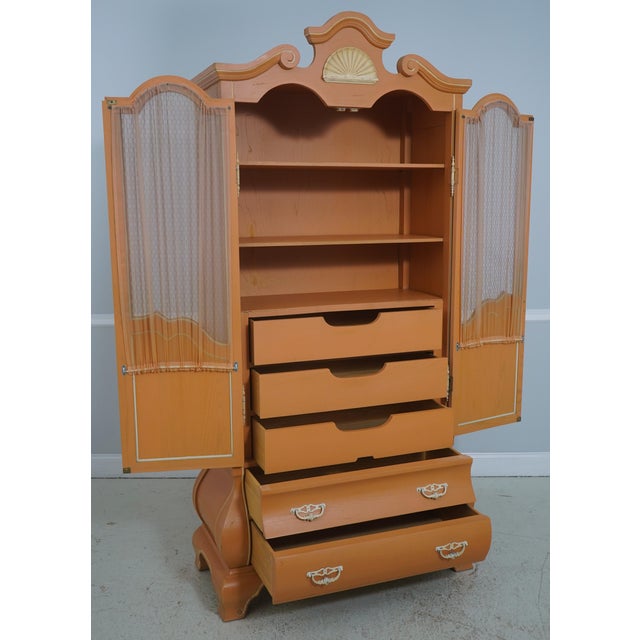 Italian Italian Paint Decorated 2 Door Armoire For Sale - Image 3 of 18