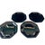 Vintage Black Glass Salad Plates by Arcoroc Octime – Set of 4 – 7.5" – Set of 4 For Sale - Image 4 of 6