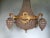Late 20thC French Louis XVI Gold Swan Beaded Chandelier For Sale - Image 4 of 13