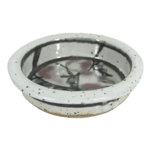 Vintage Signed Eva Mlcak Studio Pottery Dish Candle Holder Bottle Coster Nut Bowl
