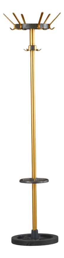 Vintage Brass & Metal Coat Stand from Jacques Adnet, France, 1950s