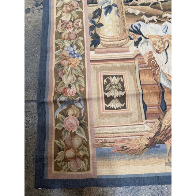 Textile Circa 2000s Vintage French Style Tapestry - 5'8" × 5'0" For Sale - Image 7 of 8