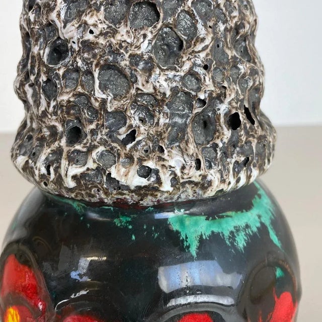 Ceramic German Vintage Pottery Fat Lava Vase from Scheurich WGP, 1970s For Sale - Image 7 of 18