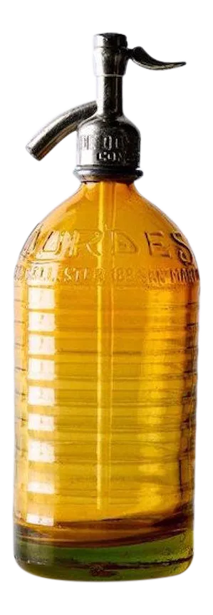 Vintage Amber Seltzer Bottle