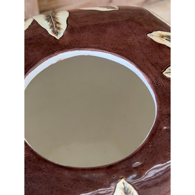 Late 20th Century Monumental Tropical Banana Leaf Porcelain Ginger Jar For Sale - Image 5 of 12