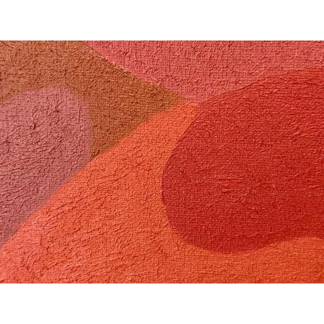 1970s Orange Abstract Acrylic Painting by Stanley Donald Tschopp For Sale - Image 5 of 7