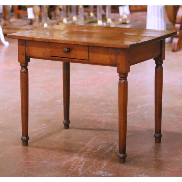 Mid 19th Century 19th Century French Louis Philippe Cherry Bedside Table With Drawer For Sale - Image 5 of 13