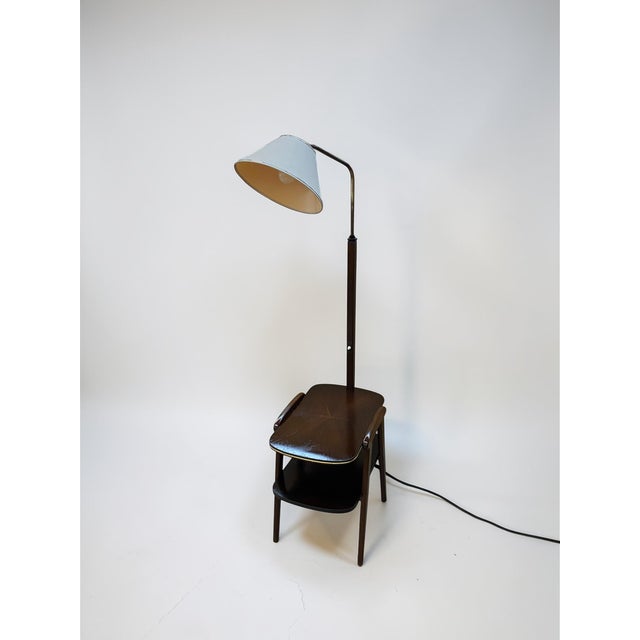Mid-Century Modern Side Table with Integrated Floor Lamp, 1950s For Sale - Image 17 of 17