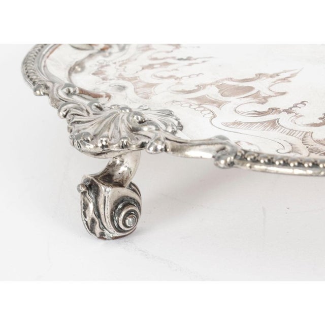 Antique George III Sheffield Silver-Plated Tray, 18th Century For Sale - Image 5 of 13
