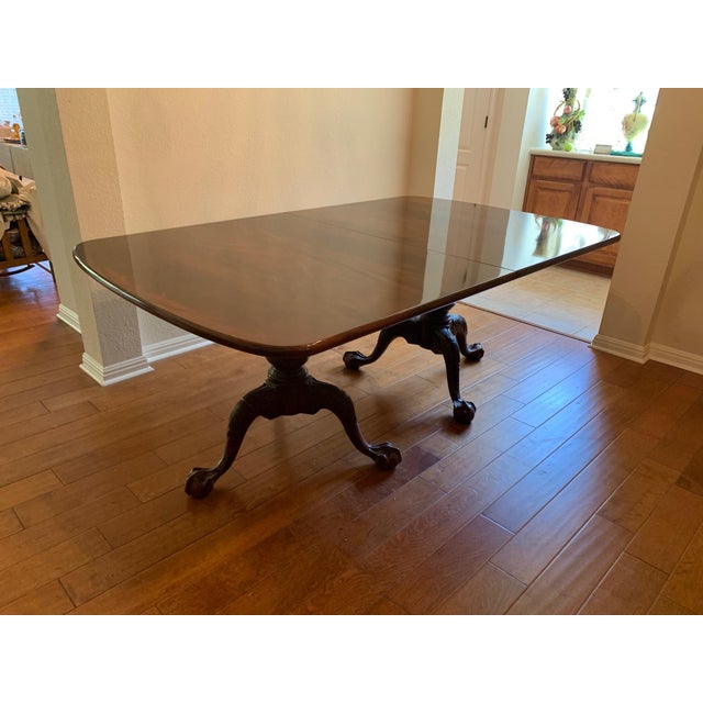 antique mahogany claw foot dining table