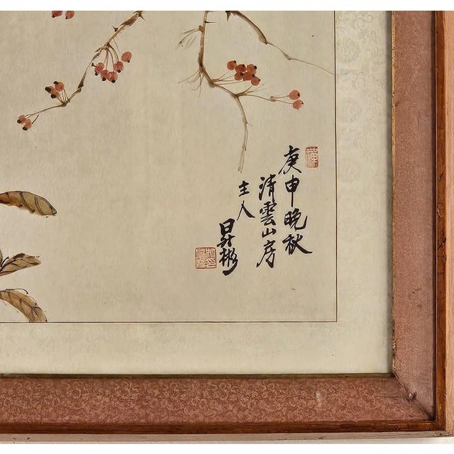 Asian Vintage Chinese Ink and Wash Painting, Circa 1920s For Sale - Image 3 of 5