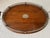 Edwardian Polished Oak Galleried Drinks Tray with Swan Neck Butlers Handles For Sale - Image 6 of 6