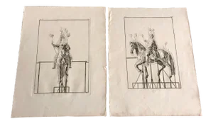 Black & White Prints From the Chacographie Archives of the Louvre Museum - A Pair