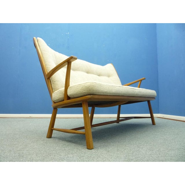 Mid-Century Cherry Bench, 1950s For Sale - Image 6 of 14
