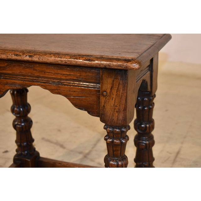 19th Century English Oak Joint Stool For Sale In Greensboro - Image 6 of 8