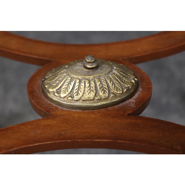 French French Inlaid Louis XV Eagle Head Musical Instruments Inlaid End Table For Sale - Image 3 of 10