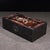 This is an elegant vintage rectangular box, crafted from Zitan wood (purple sandalwood) and decorated with intricate...