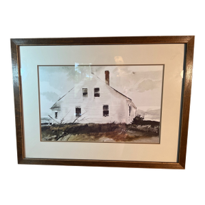 Andrew Wyeth Print Bradford Farmhouse Maine 23x17 Offset Litho Framed