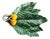 Mid-Century Majolica Leaf Bowl with Medlars from Secla, Portugal, 1970s For Sale