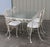 Metal Vintage John Salterini Style Wrought Iron & Glass Dining Table & 4 Wrought Iron Chairs For Sale - Image 7 of 13