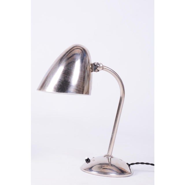 Bauhaus Table Lamp in Chrome by F. Anýž for Napako, Czech, 1930s For Sale - Image 10 of 10