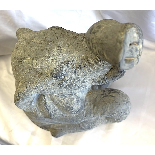 Vintage Cast Elephant Statue For Sale - Image 4 of 12