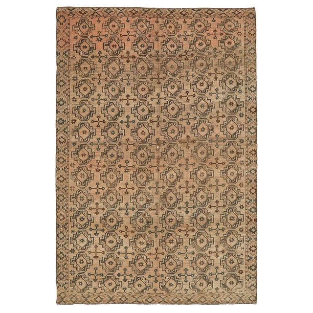 Textile Mid 20th Century Decorative Antique Afghan Wool Rug For Sale - Image 7 of 7