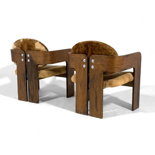 Pair of Italian Lounge Chairs Attributed to Tobias Scarpa For Sale In Chicago - Image 6 of 13