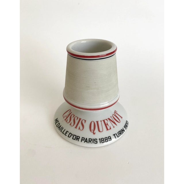 Vintage French porcelain match striker in vivid colors sourced from a collection of well preserved used French pottery....